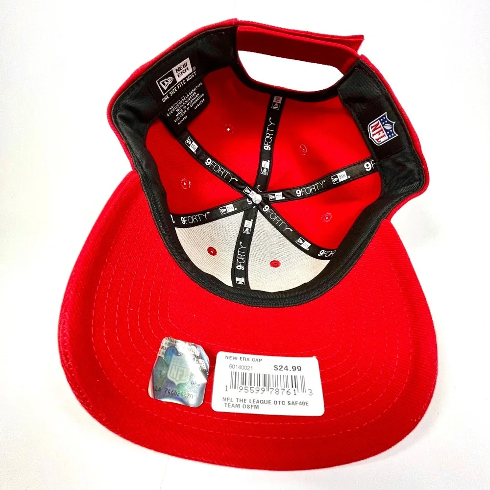 New Era 9FORTY San Francisco 49ers Hat Red Adjustable NFL Football Cap New